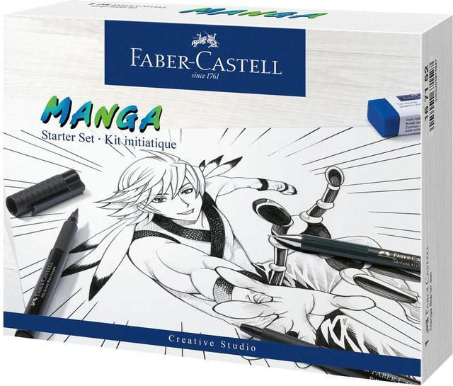 Faber-Castell Manga Starter-Set in Schwarz mit Tinte - Bild 1