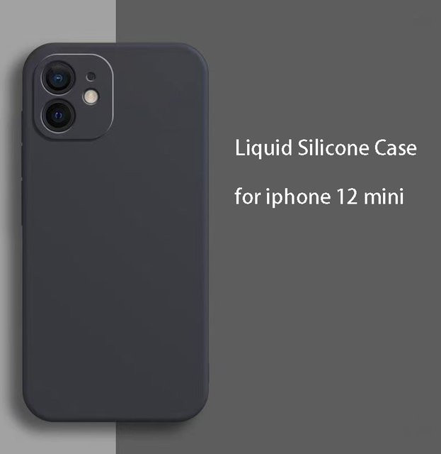 Apple iPhone 12 Mini Flüssigsilikon-Handyhülle in Weiß, stoßfeste weiche Schutzhülle - Bild 1