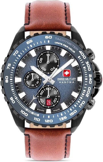 Swiss Military Hanowa Chronograph, Quarz, Edelstahl, 45 mm, Herren - Bild 1