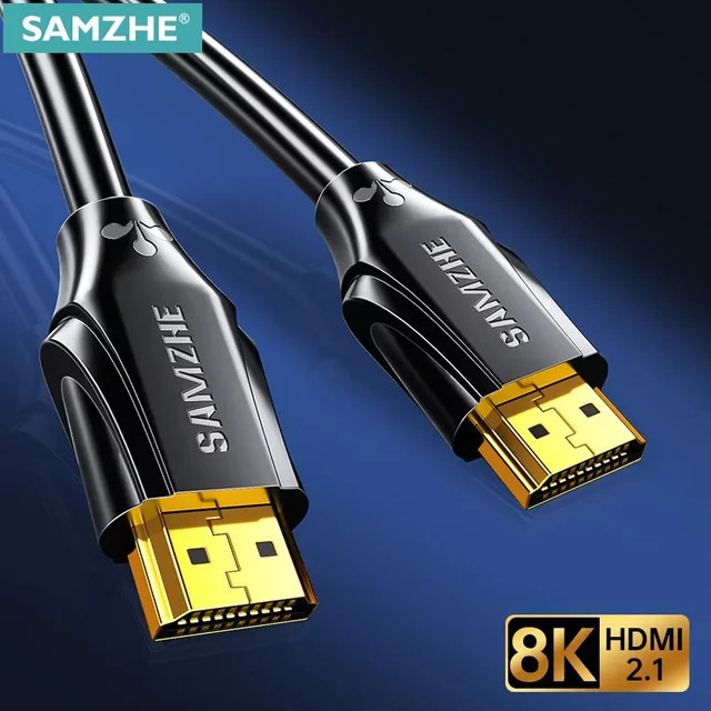 Samzhe HDMI 2.1 Kabel in Schwarz mit 8K/60Hz, 4K/60Hz, 48Gbps und Unterstützung für Dolby Atmos sowie HDR10 - Bild 1