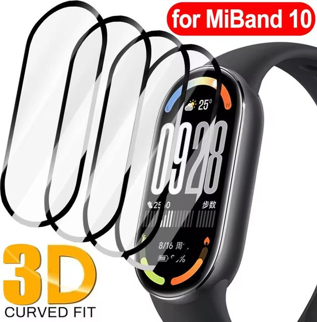 Flexible Displayschutzfolien für Xiaomi Mi Band 10 Smartwatch, transparent, kratzfest, HD-klar - Bild 1