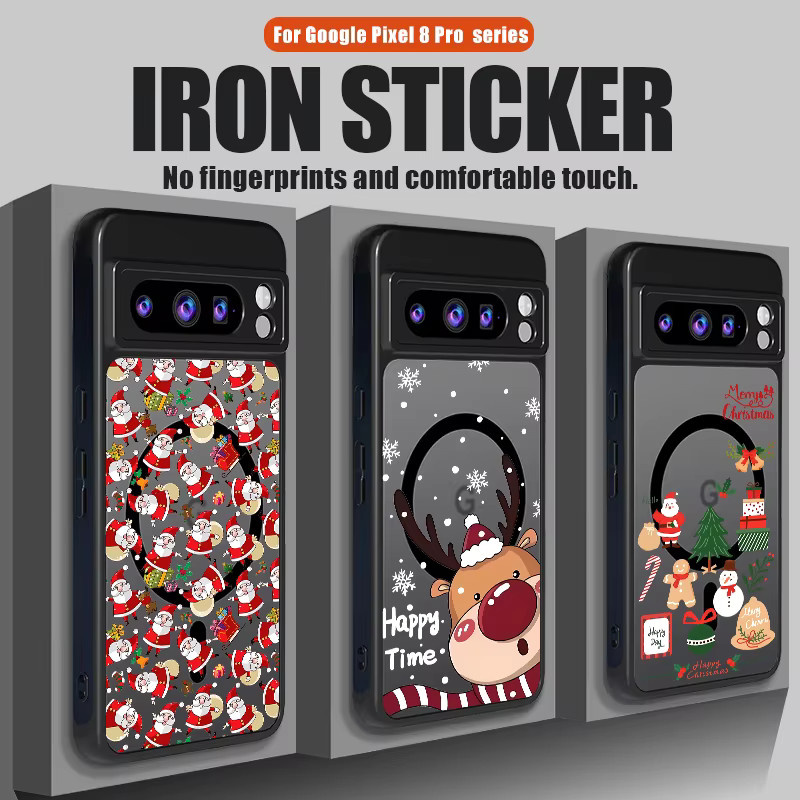 Magnetische Stoßfeste Handyhülle mit Weihnachts-Hirsch Design für Google Pixel 9 8 7 Pro XL, TPU PC Schutzhülle, Multicolor - Bild 2