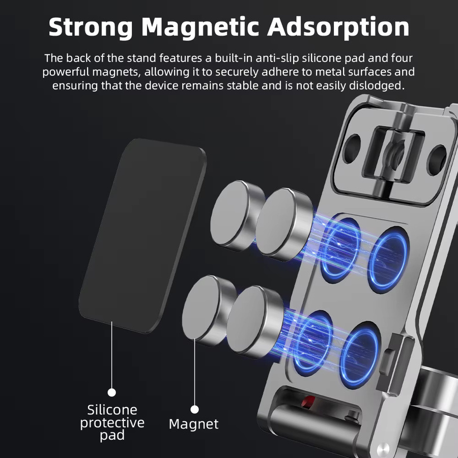 BRDRC Magnetischer Adapterrahmen für DJI Osmo Pocket 3, Kamera-Erweiterungshalterung und Desktop-Montagebasis für Vlogging-Videoaufnahmen - Bild 4
