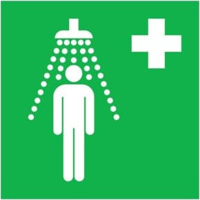 SafetyMarking Hinweisschild Notdusche aus Aluminium langnachleuchtend B: 20 cm, H: 20 cm - Bild 1