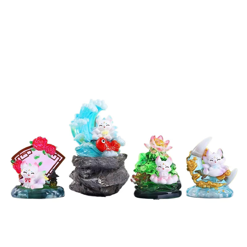TAKARA TOMY Chinesische Mythologie Neun-Schwänziger Fuchs, Blindbox, Schreibtischdekoration mit Lichtern - Bild 3