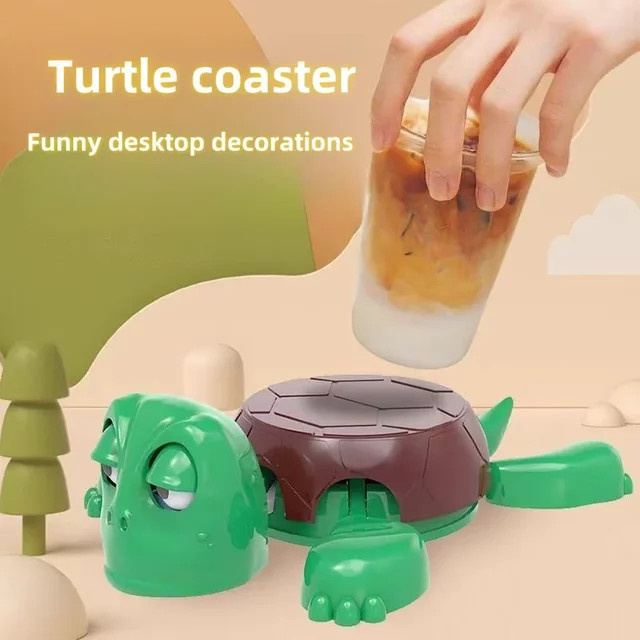 Dekorativer Schildkröten Untersetzer von ouhoe in Grün als kreatives Wohnaccessoire und Tassenpad - Bild 1