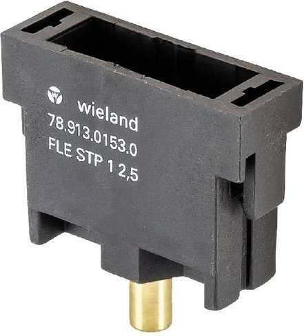 Wieland Electric 78.913.0153.0 Moduleinsatz mit 1 Gesamtpolzahl in Schwarz und Messing - Bild 1