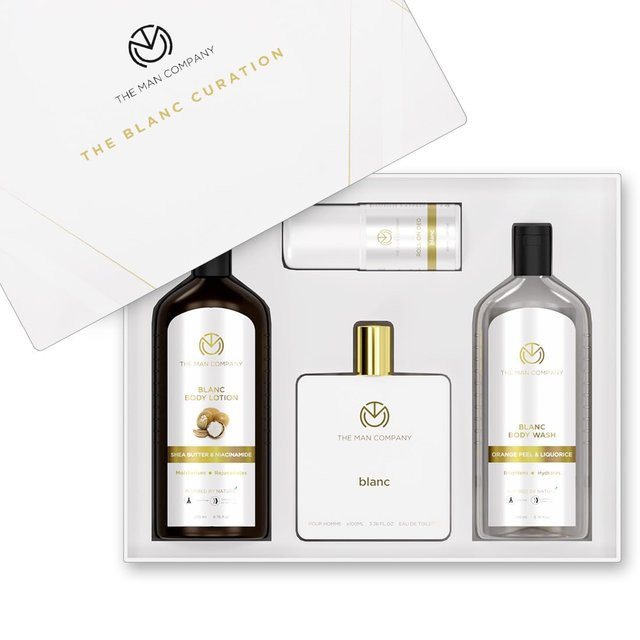The Man Company Blanc Geschenkbox für Herren, Eau de Parfum, Deo, Body Lotion, Duschgel - Bild 1