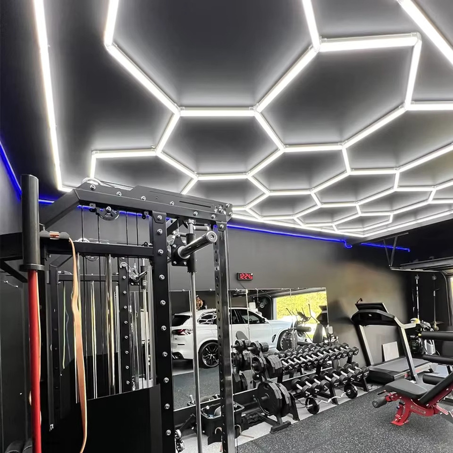 PIBAOGU LED Hexagon Deckenleuchte für Garage und Werkstatt in Weiß - Bild 5