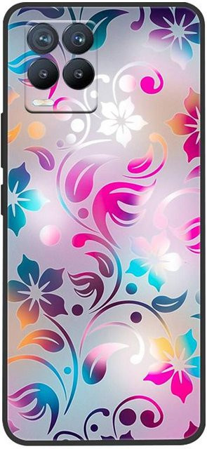 MY-CASE Handyhülle mit Marmor-Design für Realme 8, Realme 8 Pro, Realme 8i und Realme 8 4G RMX3085, weiches mattes Silikon in Schwarz und Multicolour - Bild 1