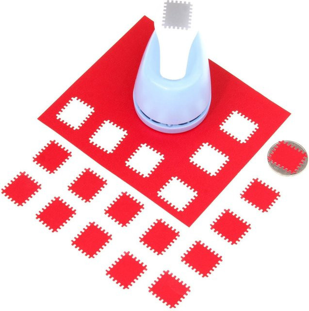 Manueller Mehrzweck-Stempelstanzer aus Kunststoff in Blau für Scrapbooking, Karten und Bastelarbeiten - Bild 1