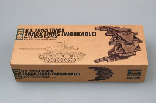 Trumpeter U.S. T91E3 track for M41/42 light tank, Fahrzeuge, Braun - Bild 1