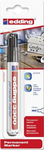 Edding 3300 Permanentmarker mit Keilspitze in Schwarz - Bild 1