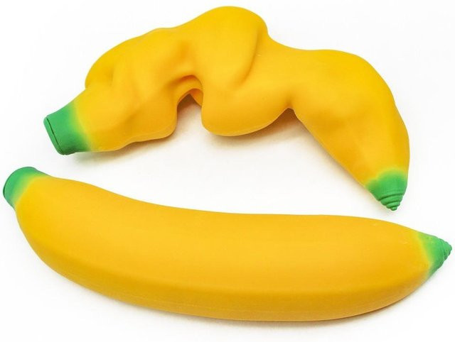 BC Pet Supplies Simulierte Banane Squishy Spielzeug, gelb, 1 Stück - Bild 1
