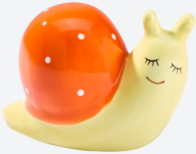 NKD Deko-Schnecke aus Keramik in Gelb und Orange, B/T/H: 7,5 x 10 x 5 cm - Bild 1