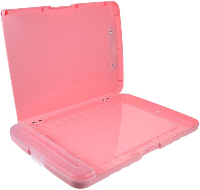 Yiran Furniture Klemmbrett aus Kunststoff und Aluminiumlegierung in Rosa für Schule und Pflege - Bild 1