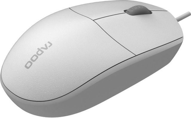 Rapoo Optische Maus N100 in Weiss mit 1600 DPI - Bild 1