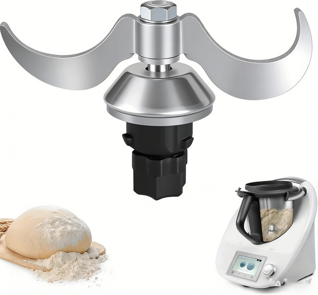 Vorwerk Teigknetmesser aus Edelstahl für Thermomix TM31 in Silber - Bild 1