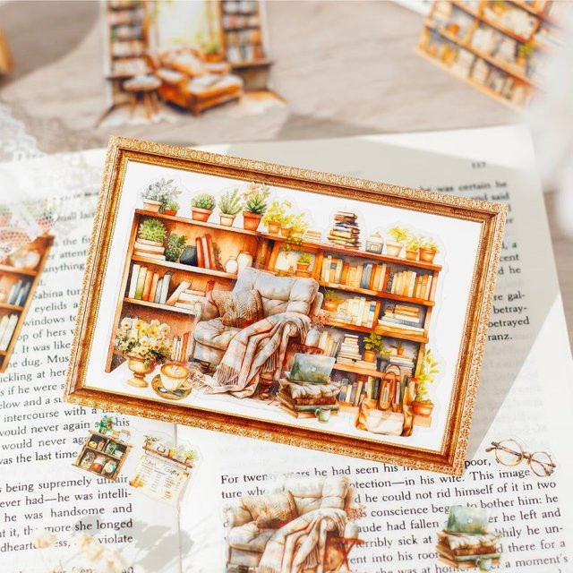 21 Stück PET-Aufkleber für Scrapbooking und Sammelalben, Multicolour, B: 16 cm, H: 13,4 cm - Bild 1