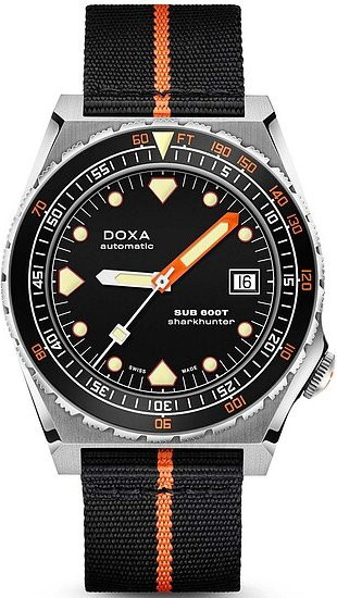 Doxa SUB600T Sharkhunter Armbanduhr, Automatik, Edelstahl, 40 mm, Schwarz - Bild 1