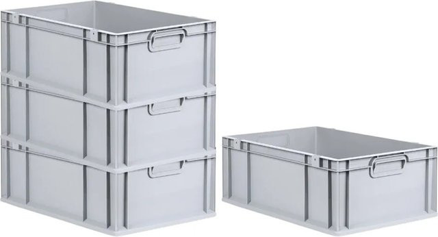 PROREGAL SuperSparSet 4x Eurobox NextGen Grip in Grau, H x B x T: 22 x 40 x 60 cm, 44 Liter - Bild 1