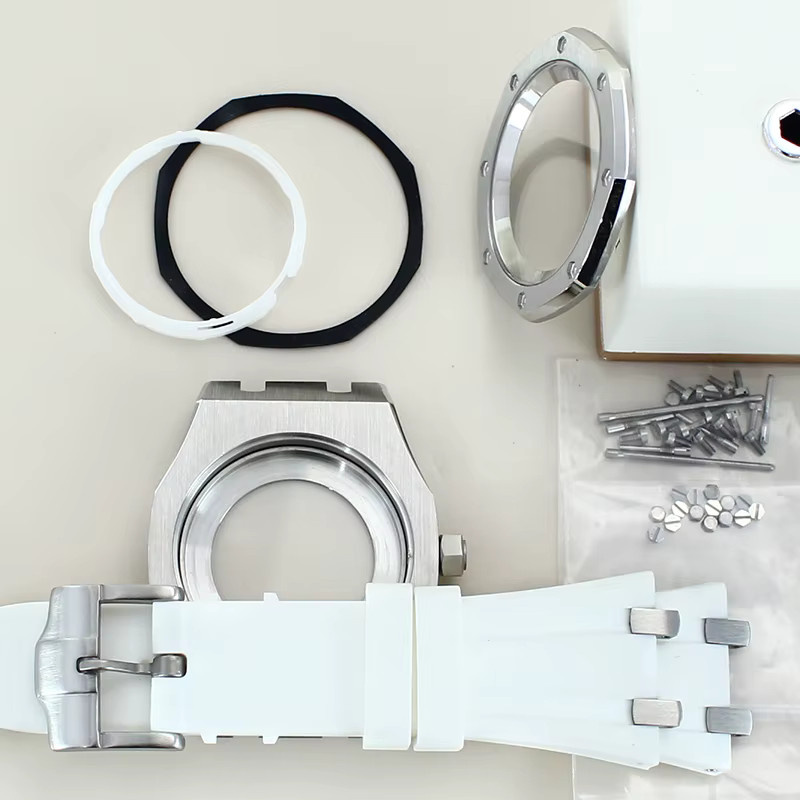 Uhrenarmband Kautschuk, Edelstahl, Saphir, 41 mm - Bild 1