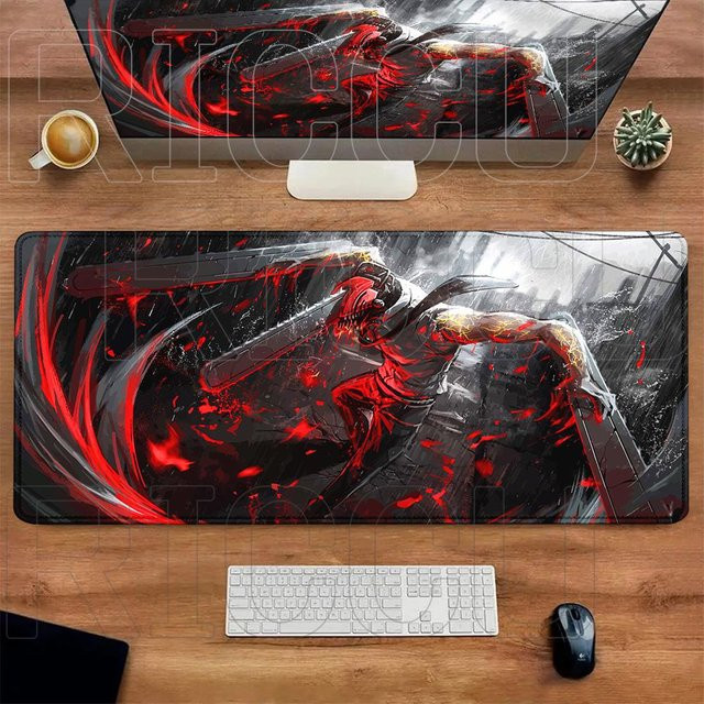 Chainsaw Man XXL Mauspad Anime Reze und Makima Gaming Schreibtischmatte Multicolor B/B/H: 90 x 40 x 0,2 cm - Bild 1