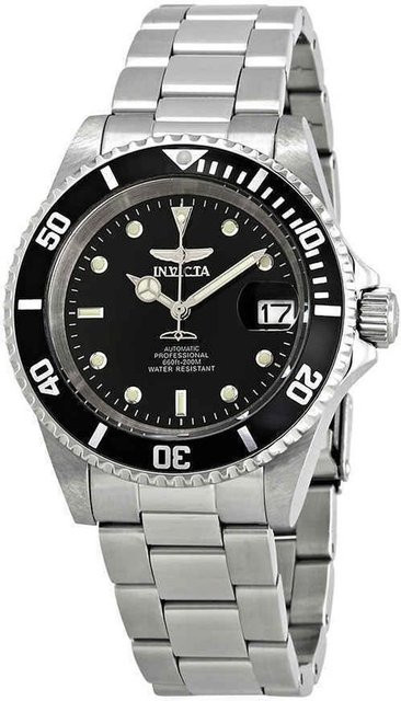 Invicta Armbanduhr Automatik, Edelstahl, Schwarz, Herren - Bild 1