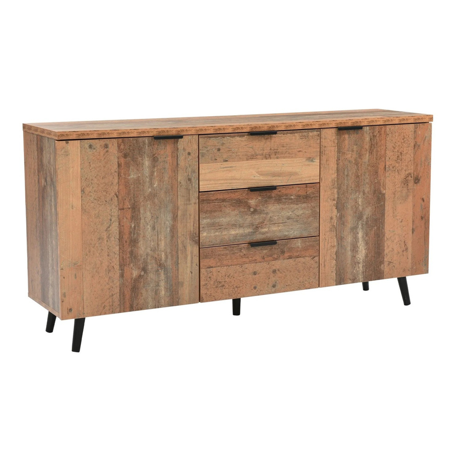 okwish Sideboard mit verstellbaren Regalen für Wohnzimmer und Esszimmer, Braun, B/T/H: 140 x 35 x 70 cm - Bild 2