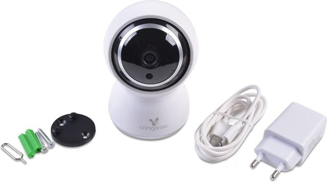 Cangaroo Babyphone Teya mit 360° Drehung, Wi-Fi/LAN Kamera und LED-Infrarot-Nachtsicht in Weiß - Bild 1