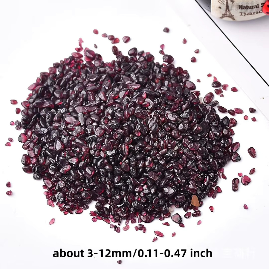 Astroghar Natürliche Granat-Kristall-Chips in Weinrot, 3-12mm Granulat - Bild 2