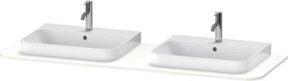 Duravit Waschtisch-Konsole Happy D.2 Plus in Weiß supermatt mit 2 Ausschnitten, B: 160 cm, T: 55 cm - Bild 1