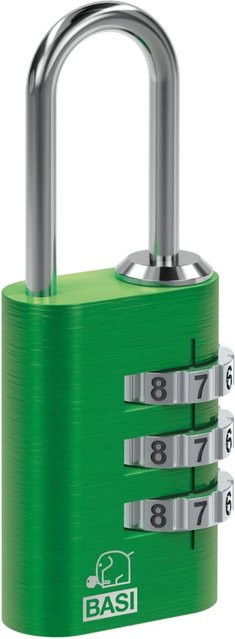 BASI Kofferschloss KS 611 in Grün mit einstellbarer Zahlenkombination und Aluminiumgehäuse - Bild 1