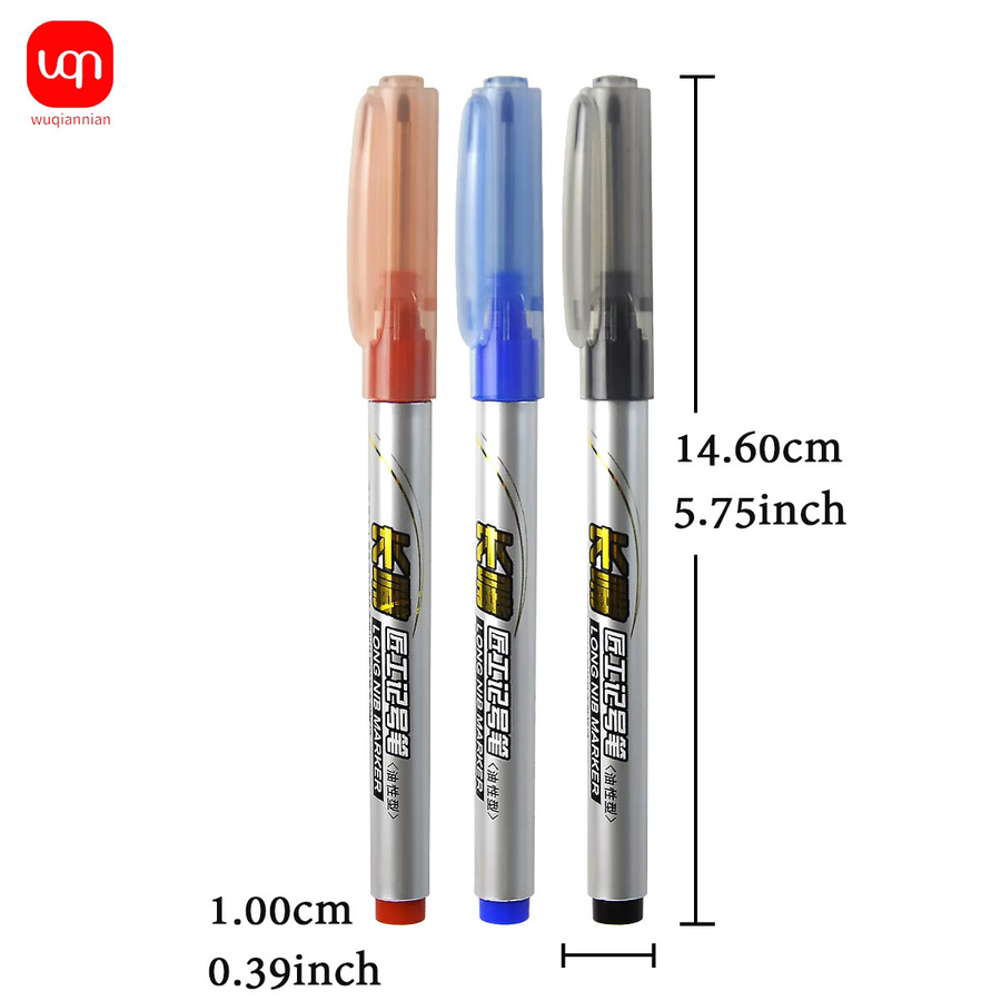 WQN Lange Spitze Marker Set mit 30mm Spitze in Schwarz, Rot und Blau für Holz, Hardware und Büro - Bild 3