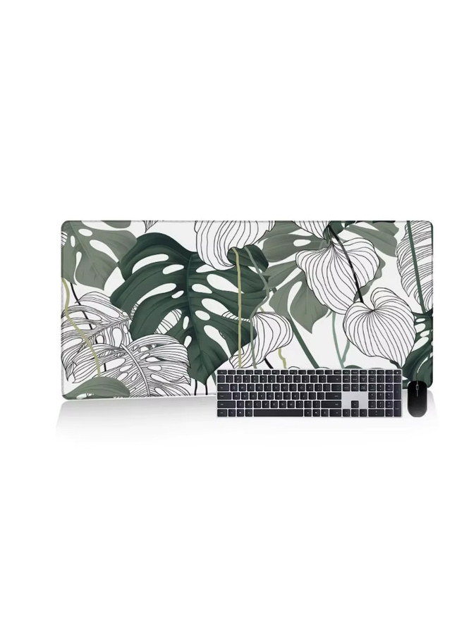 Riccu XXL Mousepad Monstera Deliciosa mit grünem tropischem Pflanzenmuster - Bild 4