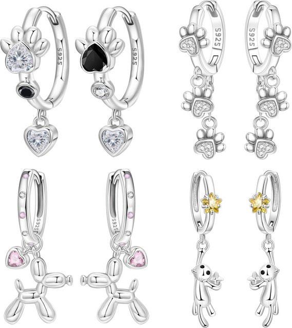 Orstarry Ohrringe, 925 Silber, Zirkonia, Damen - Bild 1