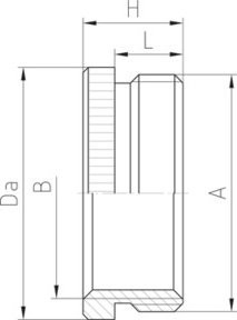 Jacob MS-Reduktion M63 auf M40x1,5 aus Messing in Silber, 10 Stück - Bild 1
