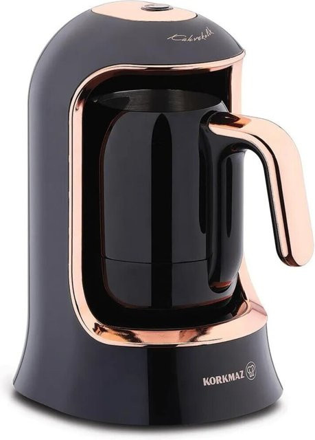 Korkmaz Deluxe Türkische Kaffeemaschine aus Edelstahl in Schwarz mit 400W für 4 Tassen - Bild 1