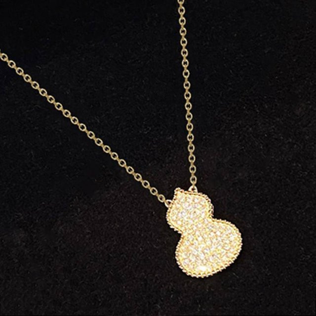 Huitan Halskette mit Anhänger, Gold, Zirkonia, Damen - Bild 1