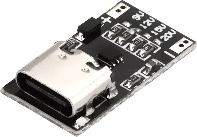 diymore USB-C PD Trigger Board Schnelllademodul Typ C auf 9V 12V Boost-Modul Schwarz - Bild 1