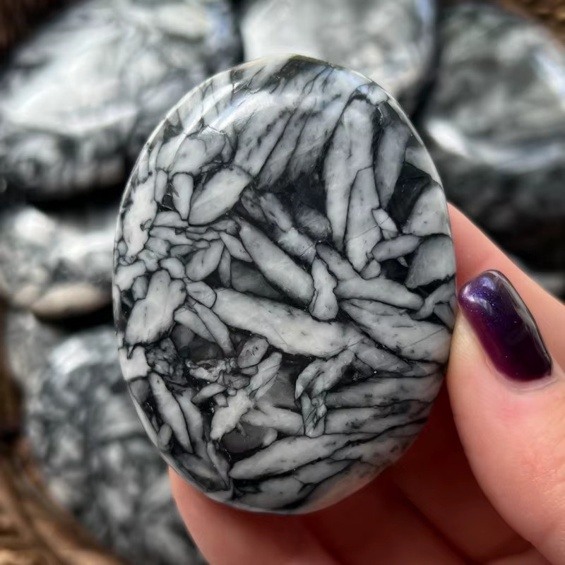 CrystalHola Picasso-Jaspis Handstein aus natürlichem Quarz in Mehrfarbig, ovaler Edelstein zur Dekoration - Bild 3