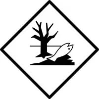 DR-Label Hinweisetikett für umweltgefährdende Stoffe Fisch und Baum in Weiß und Schwarz aus Papier - Bild 1