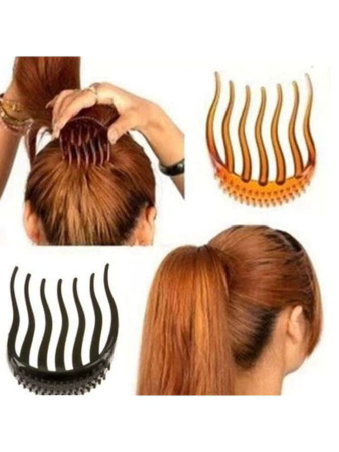 2er-Set Pferdeschwanz-Kamm mit Volumen-Haarkissen, Unisex - Bild 6