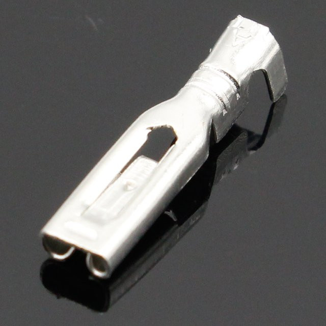 ELECAPITAL 100 Stück selbstsichernde Plug-in-Feder-Kaltpressklemme mit Innengewinde und schaufelförmigem Stecker, 2,8 mm - Bild 1