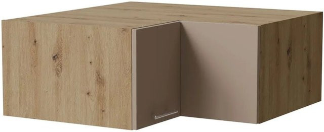 Feldmann-Wohnen Eckaufsatzschrank Brerra in Eiche Artisan und Graubeige Matt, B/T/H: 90 x 36 x 90 cm - Bild 1