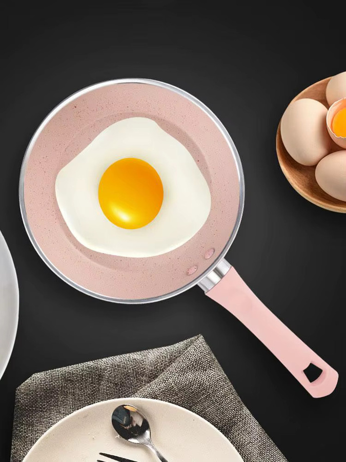 Eelhoe Antihaft Pfanne aus Keramik in Pink für Frühstück und Eier mit universeller Herdkompatibilität - Bild 3