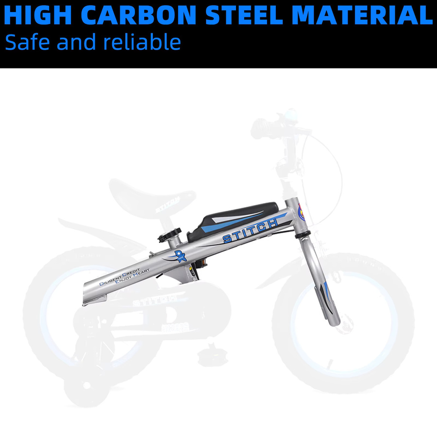 HILAND Knight Kinderfahrrad, 12-Zoll, mit Trainingseiten, Klingeln, Handbrake, Silver, ab 2 Jahren - Bild 3