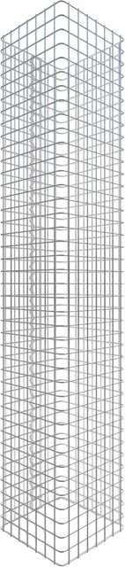 Gabiona Gabionensäule eckig, silberfarben, H x B x T: 200 x 37 x 37 cm - Bild 1