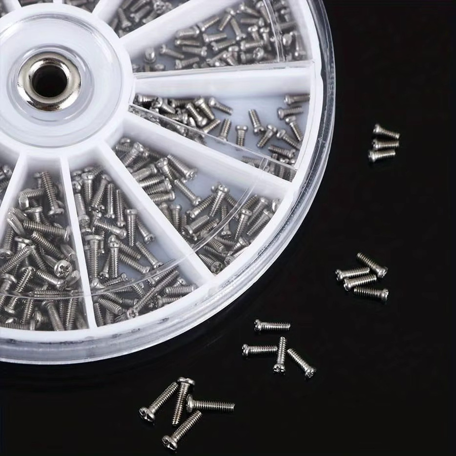 240/600-teiliges Reparaturwerkzeug-Set mit Schrauben und Muttern in Silber für Brillen, Uhren, Telefone und Glaswaren - Bild 3