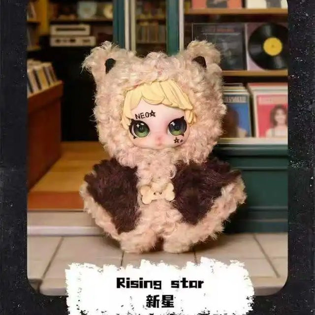 52TOYS Owen Rock Star Serie, Plüsch-Blindbox, Rucksack-Anhänger, Deko-Puppe - Bild 1